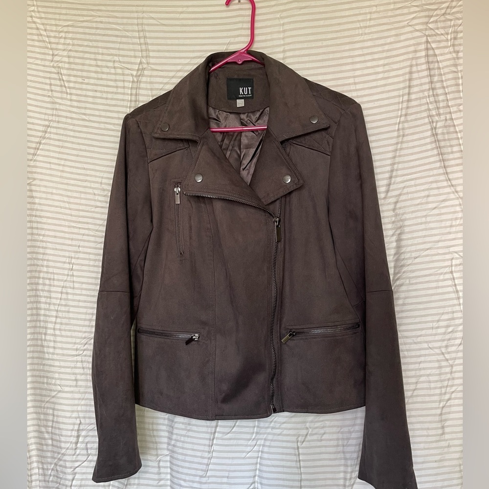 KUT FROM THE CLOTH FAUX SU DE JACKET